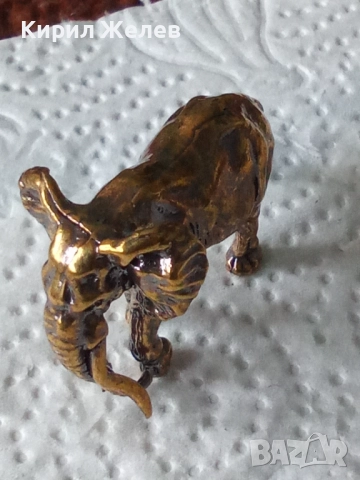 Бронзова фигурка на слон малка  52504, снимка 9 - Колекции - 52589495