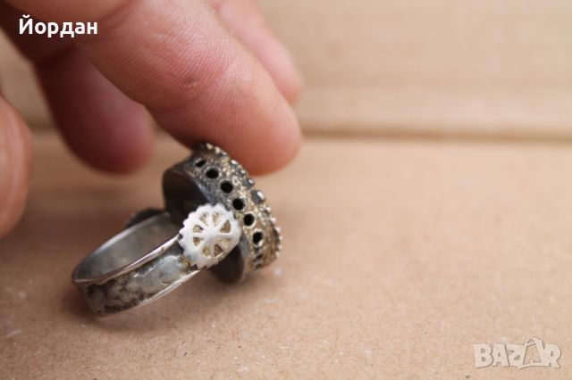 Възрожденски сребърен пръстен, снимка 3 - Антикварни и старинни предмети - 45683647