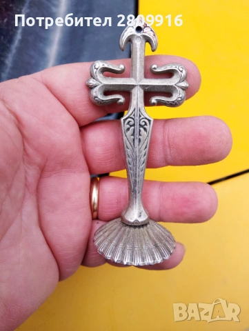 Стар настолен кръст , снимка 2 - Антикварни и старинни предмети - 53888949