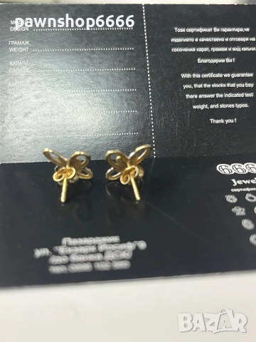 Златни обеци 14К, снимка 4 - Обеци - 52801314
