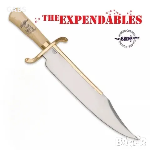 Нож Bowie "Expendables"/"Непобедимите" с кожена кания, снимка 12 - Ножове - 50359059