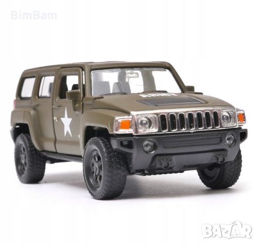 Военен метален джип HUMMER H3 / WELLY, снимка 2 - Коли, камиони, мотори, писти - 45995647