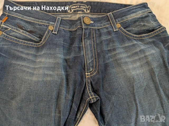 $229 Мъжки дънки Robin's Jean Mens Blue Denim Sz 38 W L 34 Red Cross Croco Made In USA street wear, снимка 10 - Дънки - 50871422
