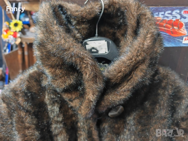 Дамско кожено палто изкуствен косъм, снимка 3 - Палта, манта - 53166248