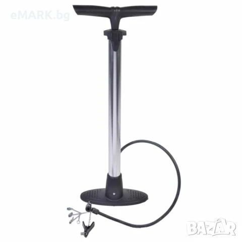 ﻿Aлуминиева крачна помпа с височина 60 см със стоманен цилиндър и противоплъзгащи дръжки, снимка 1