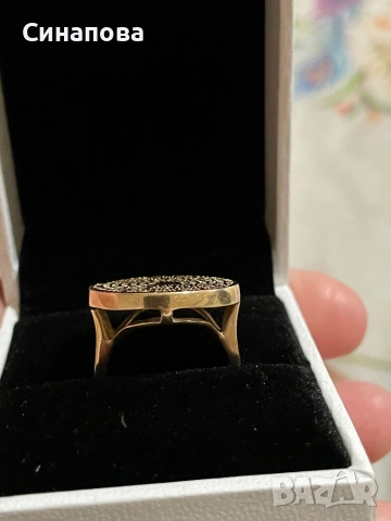 Златен кабала пръстен, снимка 2 - Пръстени - 53956480