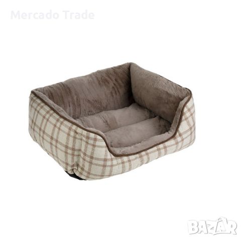 Легло за домашни любимци Mercado Trade, Правоъгълно, Кафяв, Райе
