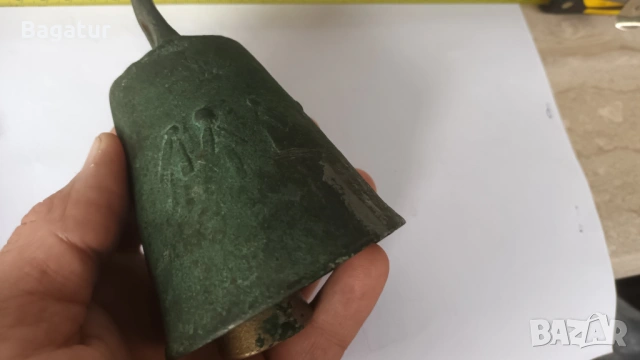 Стар чан,бронз,хлопка,19в,османски възрожденски,камбанка,звънче, снимка 9 - Антикварни и старинни предмети - 54070972