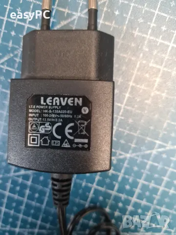 Оригинален захранващ адаптер LEAVEN HK-S-135A020-EU 13.5V 0.2A , снимка 1 - Друга електроника - 48472952