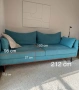 Триместен ъглов диван в тюркоазено синьо, снимка 3