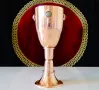Царски меден бокал,медна чаша за вино,камъни. , снимка 7