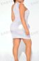3XL Сребриста еластична рокля от лак/ винил/ в преливащи цветове , снимка 3