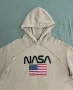 Суитшър H&M NASA с качулка, като ново, размер M, бежов, снимка 2