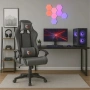 Геймърски стол за бюро, с поддръжка за крака, регулиране на височината, включени възглавници, снимка 5