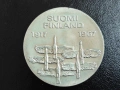 СРЕБРО Финландия 10 марки 1967, снимка 1