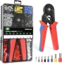 Комплект инструмент за кримпване на ферули 0.25-10 mm² (AWG 23-7) с 1400 броя клемни конектора, снимка 1