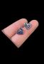 Modern jewelry temperament,сребърни обеци сърца,blue/нови, снимка 1 - Колиета, медальони, синджири - 45078836