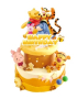 Мечо Пух Happy Birthday картонен топер украса за торта декор парти рожден ден
