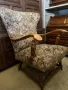  ⸻  Голям стол/фотьойл с дървена конструкция и текстилна обивка - Внос от Холандия, снимка 4