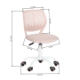 Ергономичен стол за бюро Homy Casa с регулируема височина и въртящ се дизайн – Morandi Pink, снимка 2