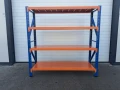 Метален индустриален стелаж 200x200x60, 4 рафта, склад/гараж/мазе, снимка 1