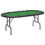 vidaXL Сгъваема покер маса за 10 играча, зелена,SKU:80402, снимка 1 - Градински мебели, декорация  - 45583192