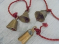 № 8282 Стар  комплект от четири малки месингови звънчета  , снимка 2
