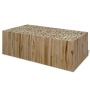 Маса за кафе, натурална тикова дървесина, 90x50x35 см