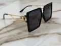 Нов модел слънчеви очила тип маска Dior с метални златни рамки , снимка 1