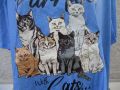 4XL Нова синя блуза с котенца , снимка 3