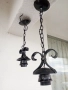 Стари лампи висящи от ковано желязо , снимка 1