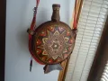 Бъклица, дървена,ръчно рисувана, шарки с пирограф, снимка 6
