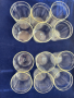 чаши за подстакани ( за чай ), 12 броя, тънкостенни, термоустойчиво Jena Glas стъкло (+ 10 оплетки )