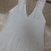 УНИКАЛНО КРАСИВА снежнобяла памучна рокля с дантела , снимка 6 - Рокли - 45112707