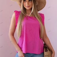 Дамска памучна блуза с финни волани, 4цвята , снимка 2 - Ризи - 45838838
