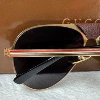 Gucci 2024 мъжки слънчеви очила авиатор с кожа 5 цвята, снимка 13 - Слънчеви и диоптрични очила - 45456363