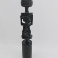 Винтидж африкански свещник, ръчна дърворезба, снимка 5 - Антикварни и старинни предмети - 45477125