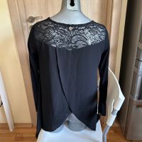 Черна блуза с дантела Francomina, снимка 8 - Блузи с дълъг ръкав и пуловери - 45433045