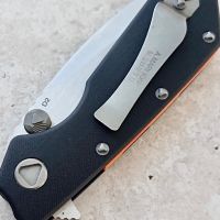 Тактически сгъваем нож с анодизиран детайл, уникален нож за ценители и колекционери, снимка 10 - Ножове - 45266436
