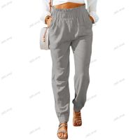 Дамски ежедневни класически едноцветни плисирани панталони с пълна дължина, 10цвята , снимка 4 - Панталони - 45513456