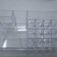 Практичен прозрачен органайзер за гримове в две части, снимка 3 - Други - 45695834