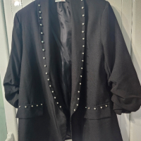 Дамско черно сако , снимка 1 - Сака - 44978467