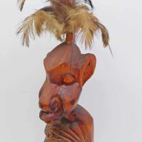 Стара ръчно резбована африканска фигура, снимка 3 - Колекции - 45045607
