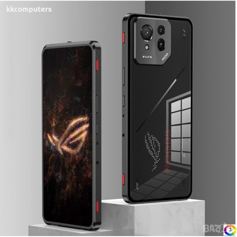 Asus ROG Phone 9 Pro 5G / Asus ROG Phone 9 5G Удароустойчив Калъф Metal Frame с Магнит 360 Градуса З, снимка 1