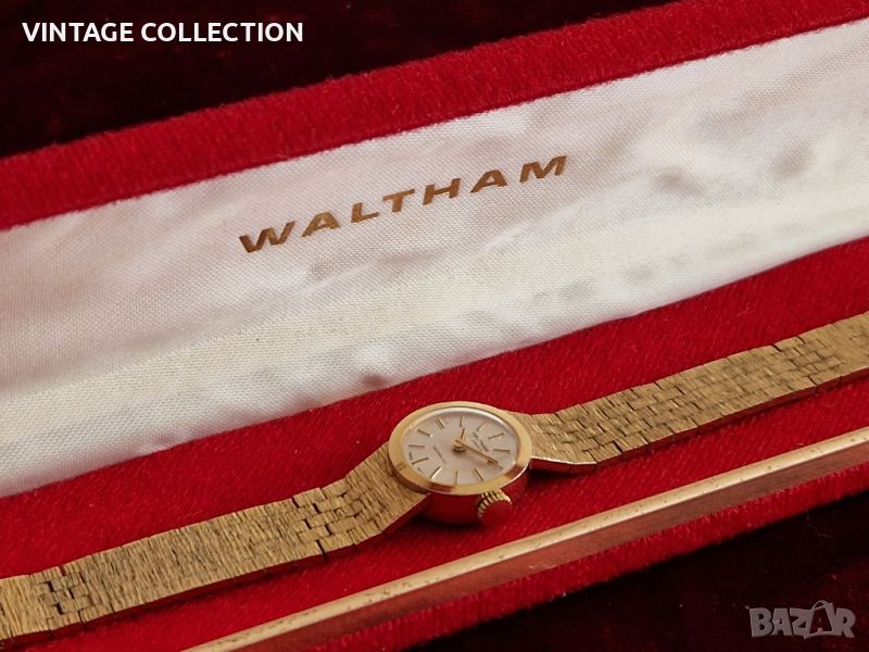 WALTHAM Швейцарски Механичен Часовник Гривна Дамски  Винтидж с ОРИГИНАЛНА кутия, снимка 1
