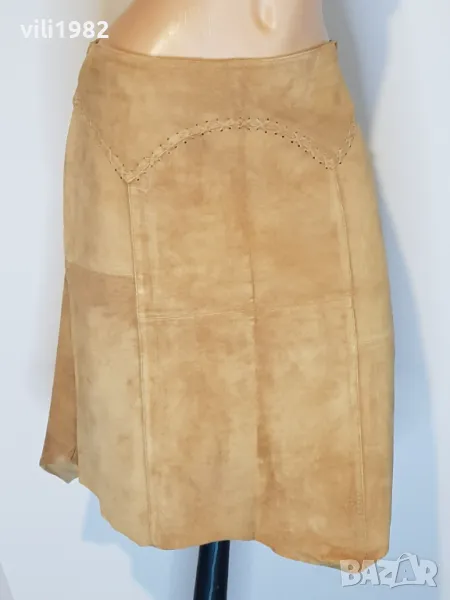 Дамска асиметрична кожена пола EDC by Esprit Естествена кожа, снимка 1