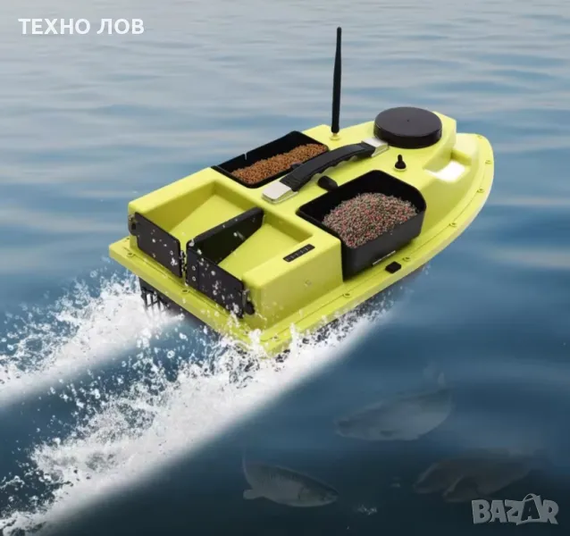 Лодка за захранка D19 с GPS ТОП ЦЕНА с 2 батерии,сак,зарядно и за кола,резервни части,гумен калъф, снимка 1
