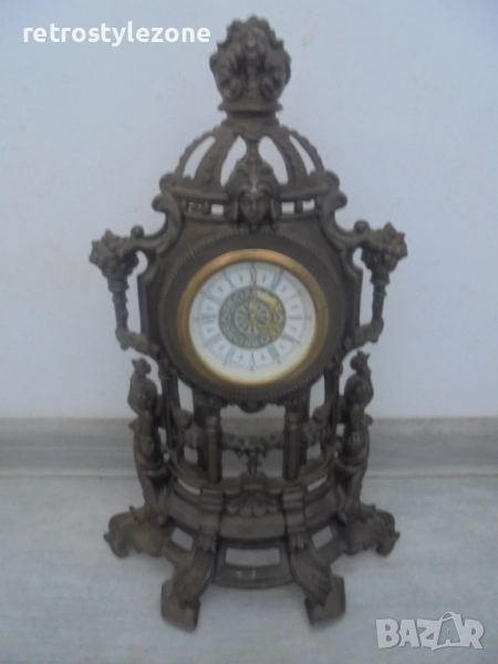 № 8250 Стар механичен настолен часовник  , снимка 1
