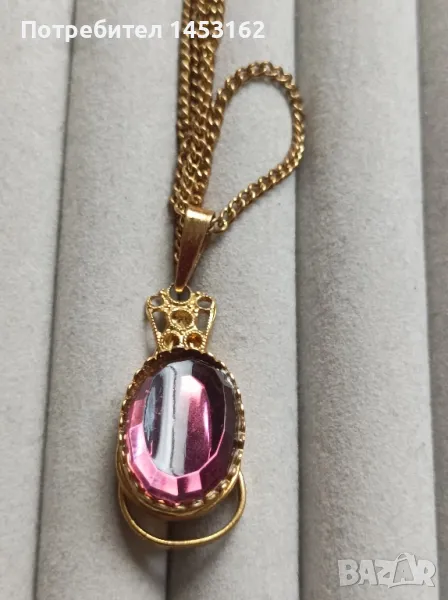 Винтидж колие с кристал , снимка 1