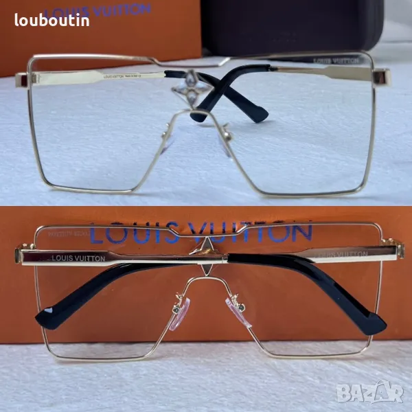 Louis Vuitton Cyclone Metal прозрачни мъжки слънчеви очила маска, снимка 1